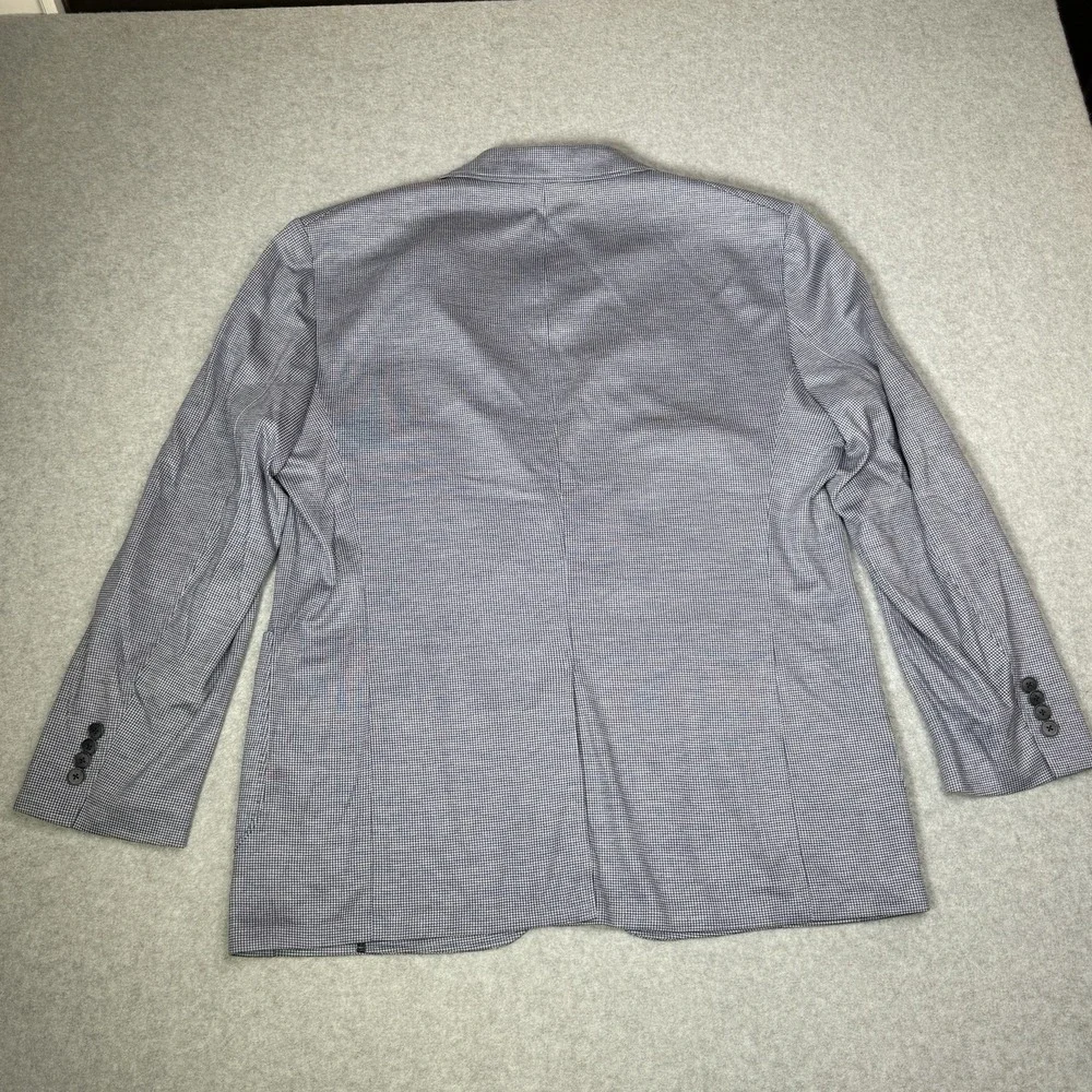 Rodd & Gunn Anchorage Unstructured Sport Coat Men XL Sports Fit Blue Houndstooth